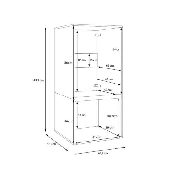 Vaskerom WASHCAB X - 234x202 cm - beige sand