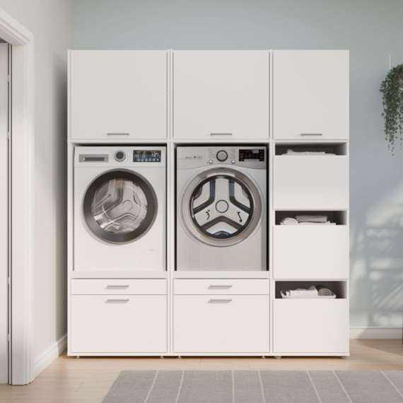 Overskap WASHCAB 67x58 cm - 1 dør - hvit matt