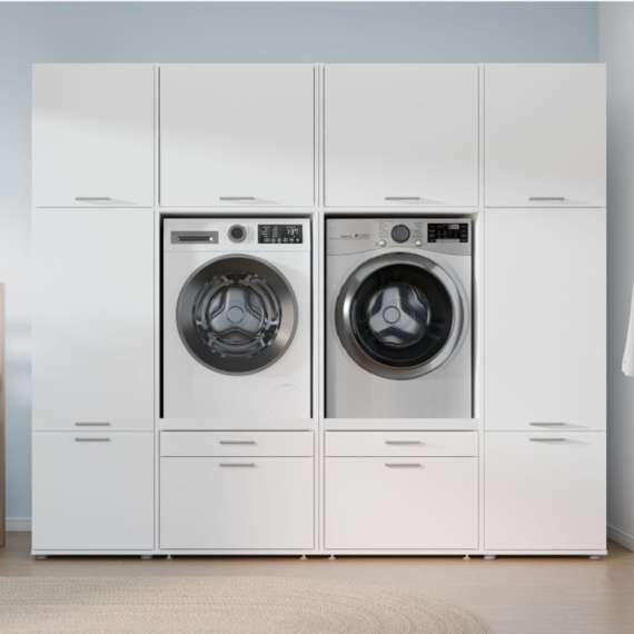 Overskap WASHCAB 67x58 cm - 1 dør - hvit matt