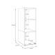 Skap WASHCAB 50x144 cm - 3 dører - hvit matt