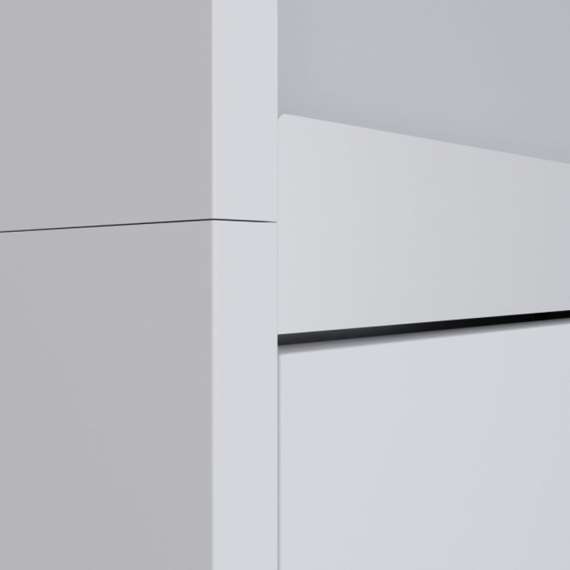 Skap WASHCAB 50x144 cm - 3 dører - hvit matt