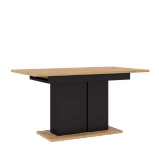 Spisebord NUKA 140-200 cm - eik artisan - svart matt matt