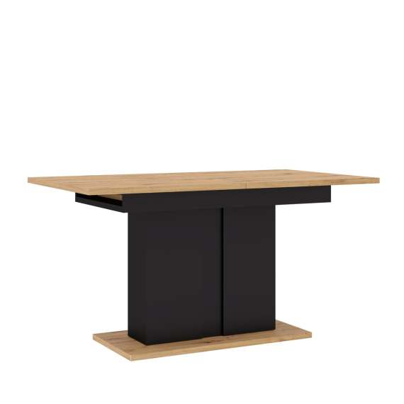 Spisebord NUKA 140-200 cm - eik artisan - svart matt matt