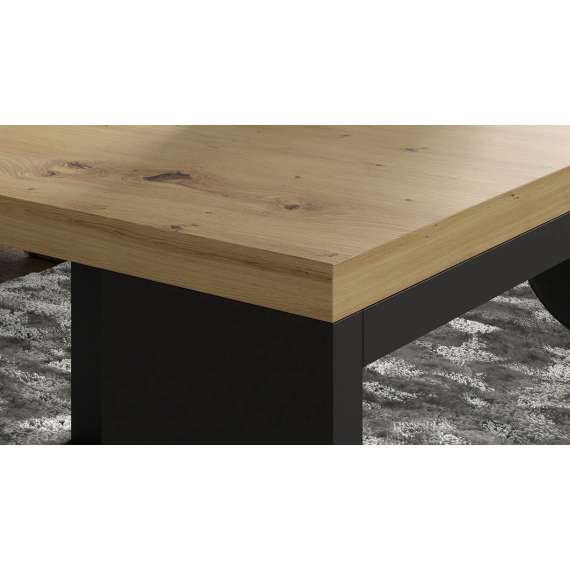 Bordsett NUKA - 2 stk - eik artisan - svart ben