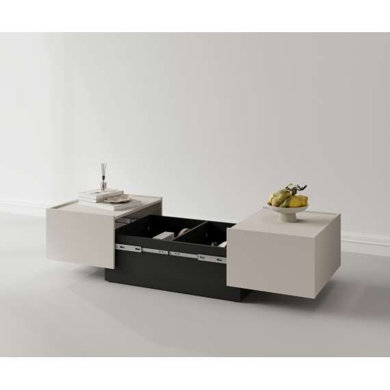 Stuebord Eko 90x58 cm - cashmere - sort - med oppbevaringsplass