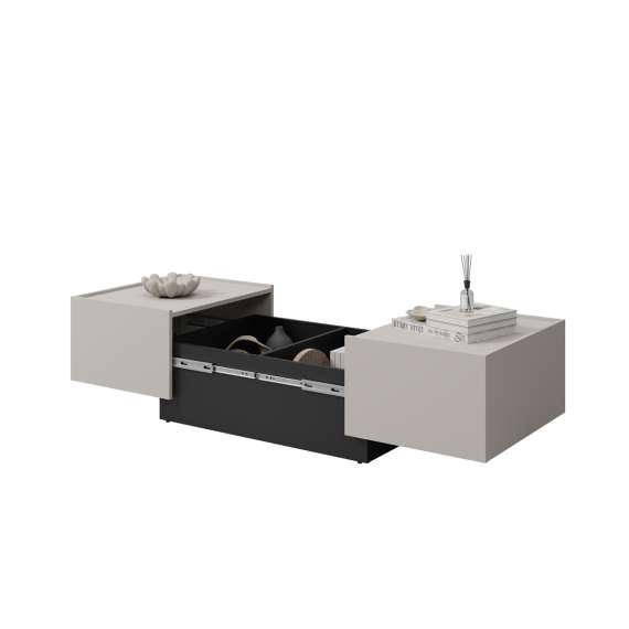 Stuebord Eko 90x58 cm - cashmere - sort - med oppbevaringsplass