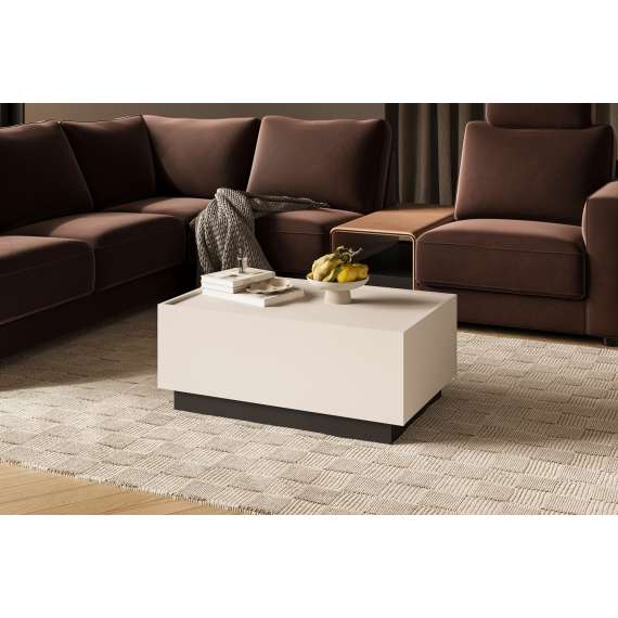 Stuebord Eko 90x58 cm - cashmere - sort - med oppbevaringsplass