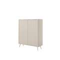 Skap Lante 113x134 cm - beige - 2 dører