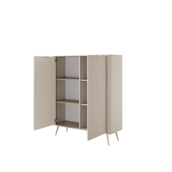 Skap Lante 113x134 cm - beige - 2 dører