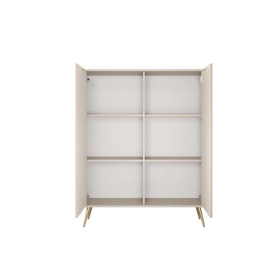 Skap Lante 113x134 cm - beige - 2 dører