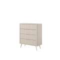 Kommode Lante 88x101 cm - beige - 4 skuffer