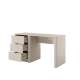 Skrivebord Lante 140x55 cm - beige - 3 skuffer