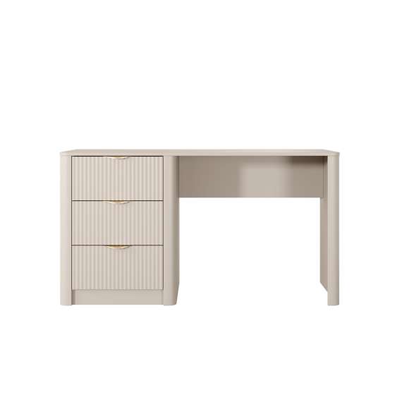 Skrivebord Lante 140x55 cm - beige - 3 skuffer