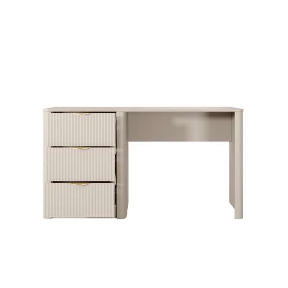 Skrivebord Lante 140x55 cm - beige - 3 skuffer