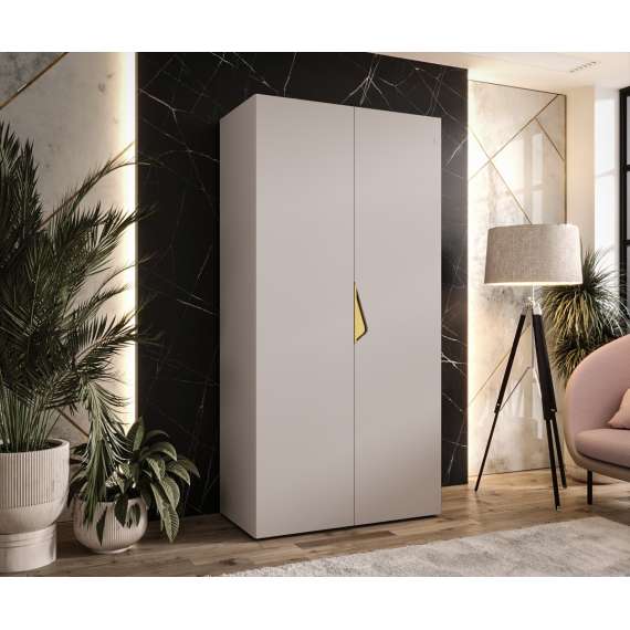 Garderobeskap SANDI 1 - 100x202 cm - cashmere - 2 dører