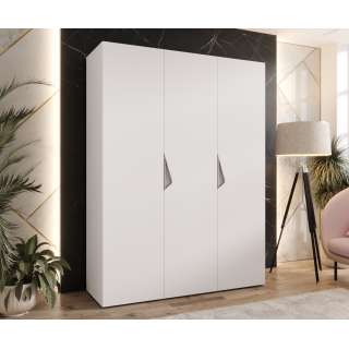 Garderobeskap SANDI 1 - 150x202 cm - hvit matt - 3 dører