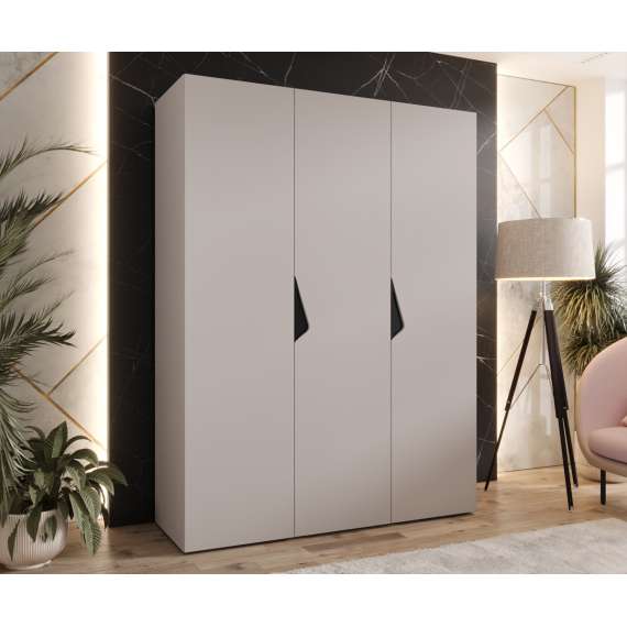 Garderobeskap SANDI 1 - 150x202 cm - cashmere - 3 dører