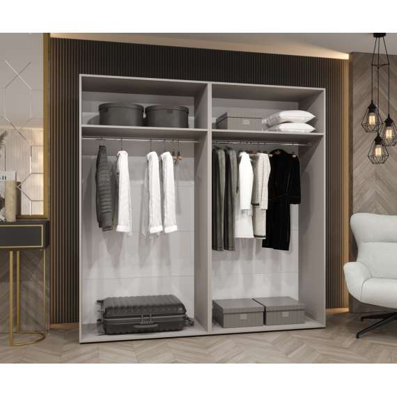 Garderobeskap SANDI 1 - 250x202 cm - cashmere - 5 dører