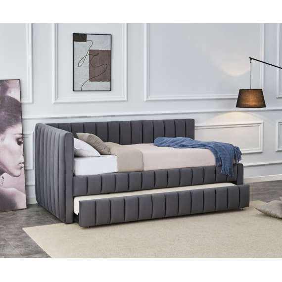 Dagseng DERBY 90x200 cm - ekstra soveplass - mørk grå