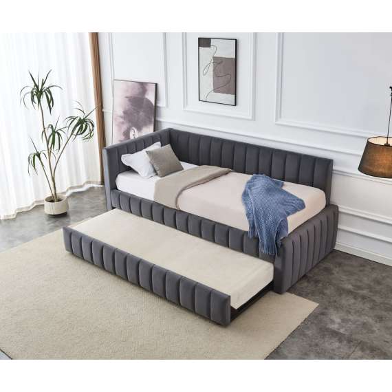 Dagseng DERBY 90x200 cm - ekstra soveplass - mørk grå