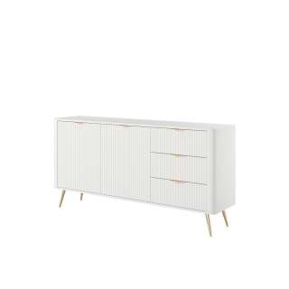 Skjenk Lante 163x81 cm - hvit - 2 dører - 3 skuffer