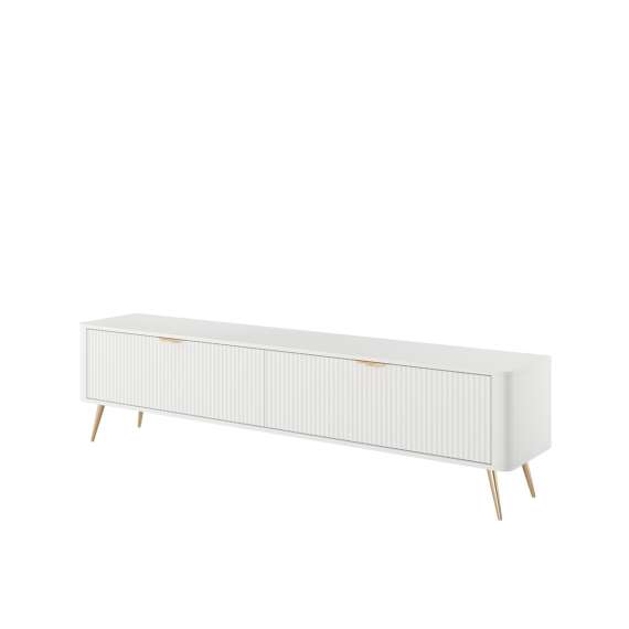 Tv-benk Lante 200x51 cm - hvit - 2 dører