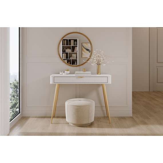 Sminkebord Lante 100x34 cm - hvit - skuff