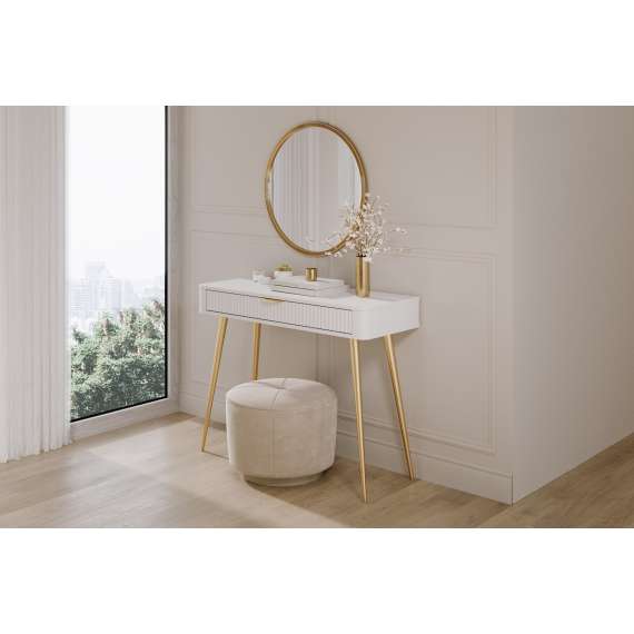 Sminkebord Lante 100x34 cm - hvit - skuff
