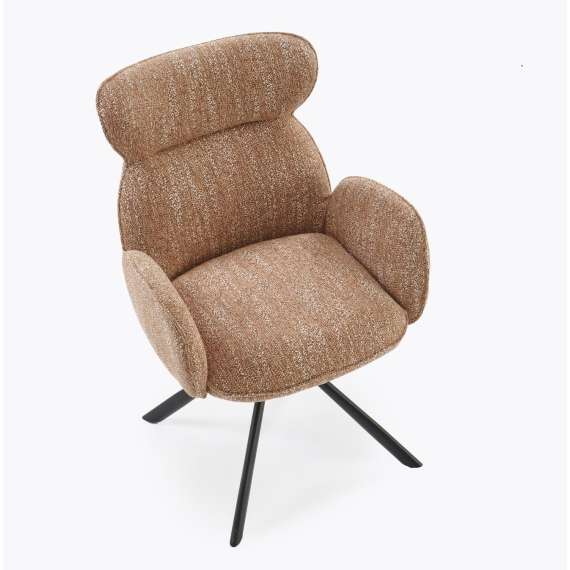 Stol GLARUS - kanel stoff - svingbar 180 grader