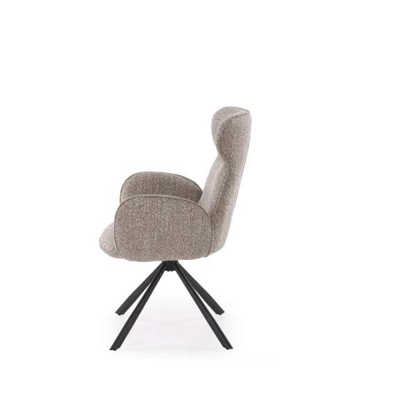 Stol GLARUS - mørk beige stoff - svingbar 180 grader