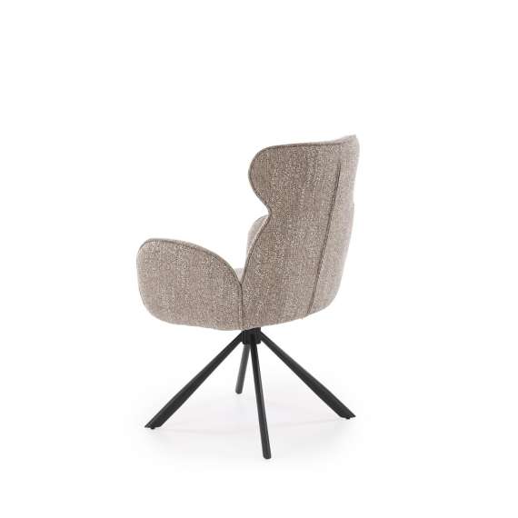 Stol GLARUS - mørk beige stoff - svingbar 180 grader