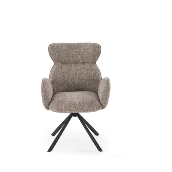 Stol GLARUS - mørk beige stoff - svingbar 180 grader