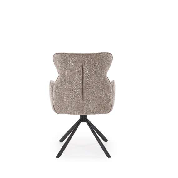 Stol GLARUS - mørk beige stoff - svingbar 180 grader