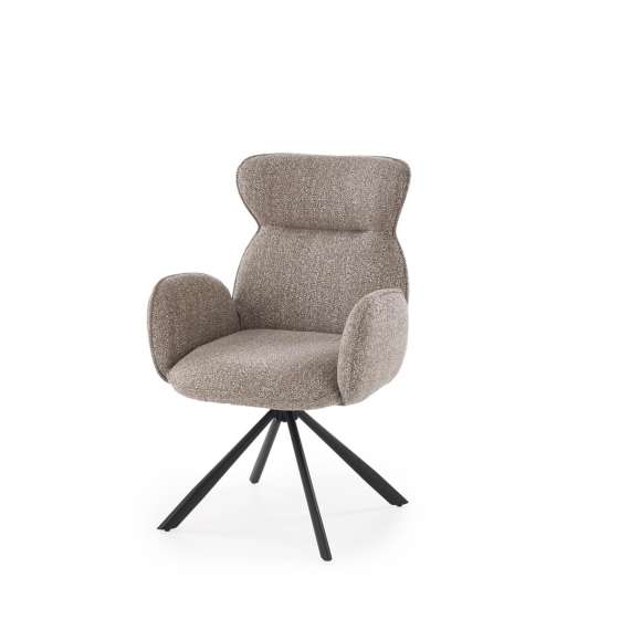 Stol GLARUS - mørk beige stoff - svingbar 180 grader