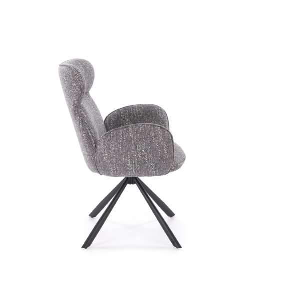 Stol GLARUS - grå stoff - svingbar 180 grader