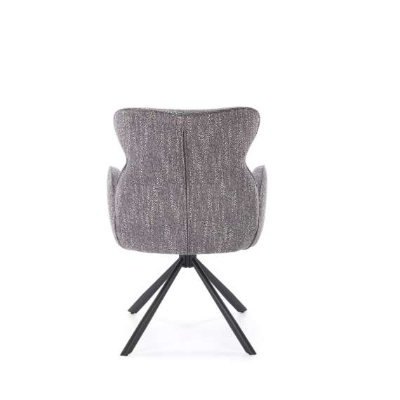 Stol GLARUS - grå stoff - svingbar 180 grader