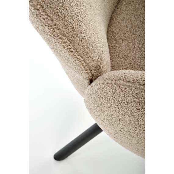 Stol USTER - cappuccino boucle - svingbar 180 grader