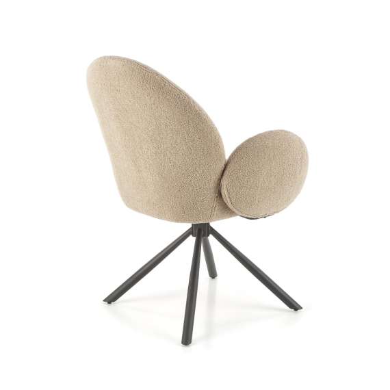 Stol USTER - cappuccino boucle - svingbar 180 grader