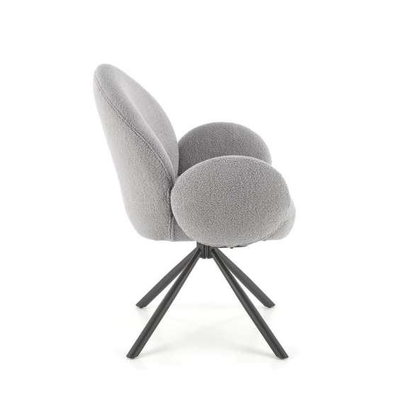 Stol USTER - grå boucle - svingbar 180 grader