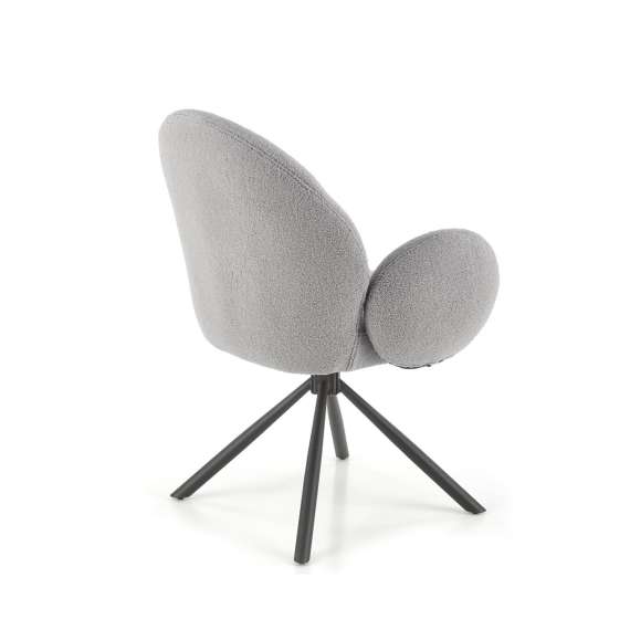 Stol USTER - grå boucle - svingbar 180 grader