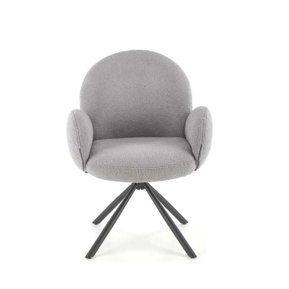 Stol USTER - grå boucle - svingbar 180 grader
