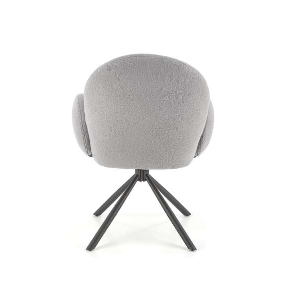 Stol USTER - grå boucle - svingbar 180 grader