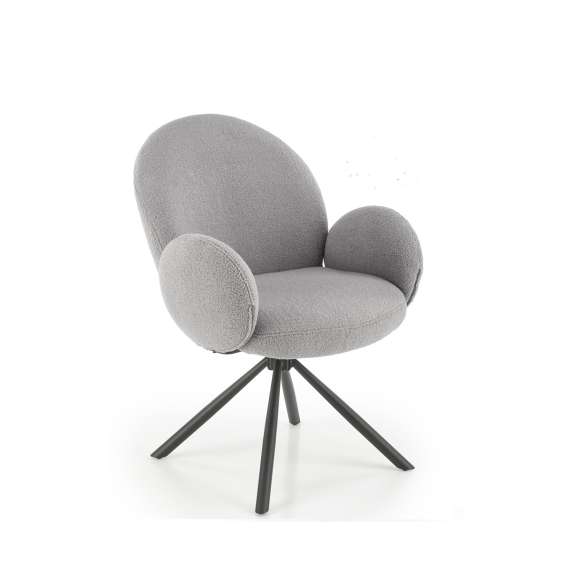 Stol USTER - grå boucle - svingbar 180 grader