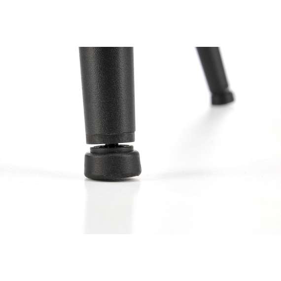 Stol GALLEN - crem stoff - svart metall bein