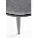 Stol GALLEN - grå stoff - svart metall bein