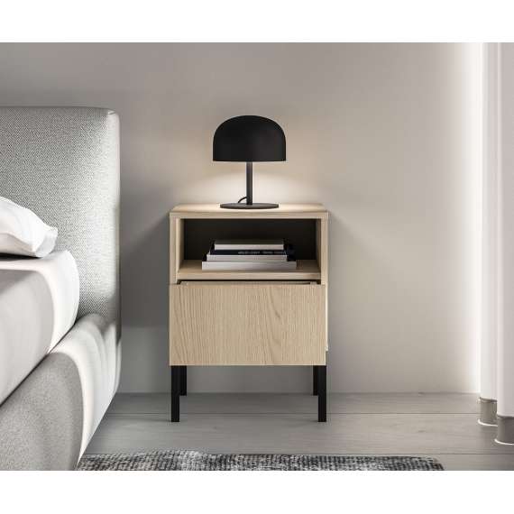 Nattbord BARNEE 40x53 cm - 1 skuff -  eik lindberg