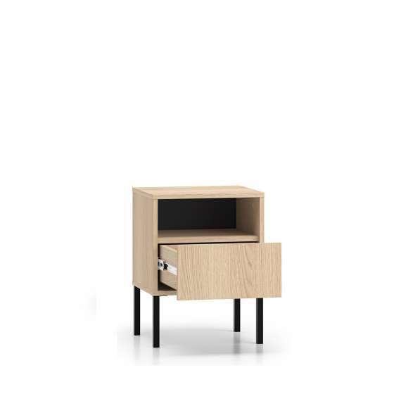 Nattbord BARNEE 40x53 cm - 1 skuff -  eik lindberg