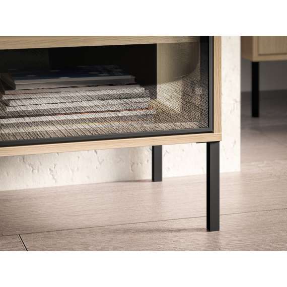 Tv-benk BARNEE 160x59 cm - 2 dører - 2 skuffer -  eik lindberg