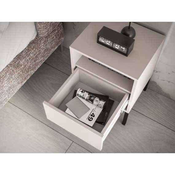 Nattbord BARNEE 40x53 cm - 1 skuff -  cashmere