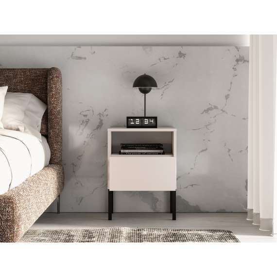 Nattbord BARNEE 40x53 cm - 1 skuff -  cashmere